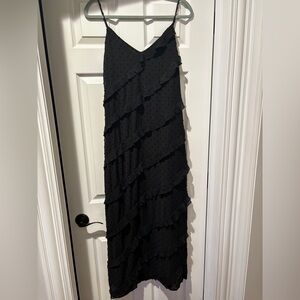 Bardot Black Ruffled Maxi Dress